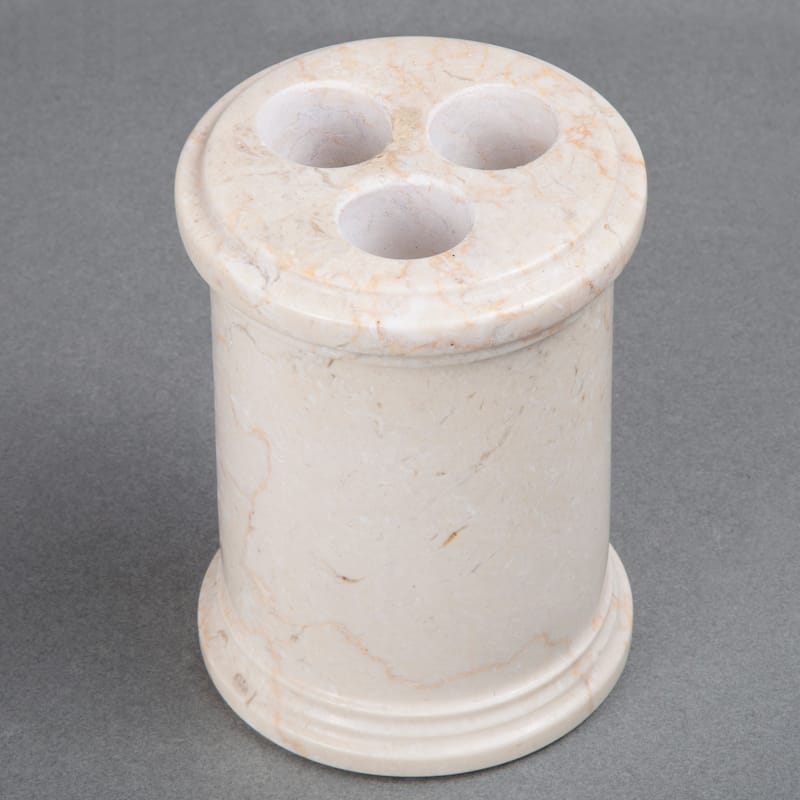 Creative Home Column Collection Champagne Marble Toothbrush Holder - Beige