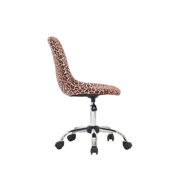 Porthos Home Beliva Swivel Office Chair Cheetah Print Upholstered Overstock 29818215 White