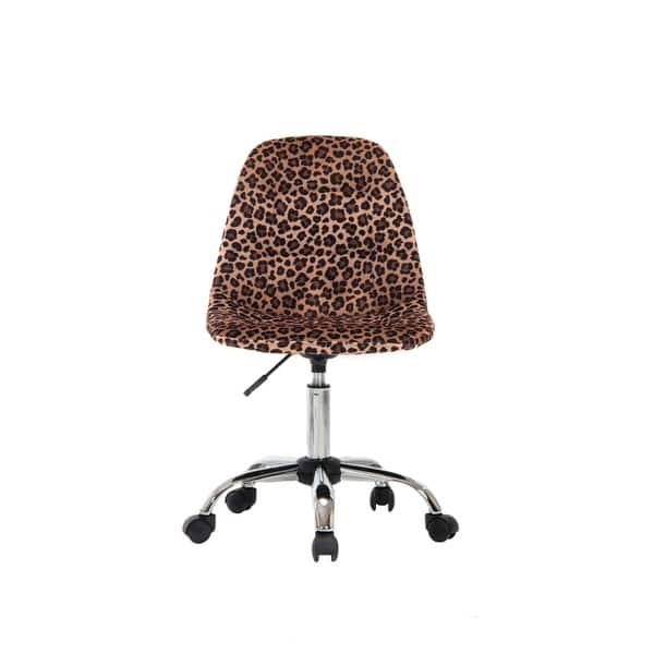 Porthos Home Beliva Swivel Office Chair Cheetah Print Upholstered Overstock 29818215 White