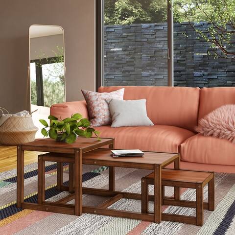 Carson Carrington Cursh 3-Piece Wood Nesting Tables