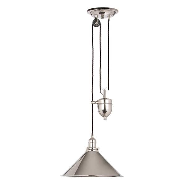 Shop Rustic Rise Fall Island Kitchen Pendant Nickel By Lucas Mckearn Overstock