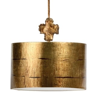 Gold Large Pendant Painted for Kitchen Room by Lucas McKearn