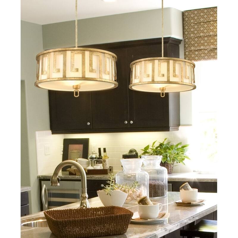 Medium Kitchen Pendant in Distressed Gold by Lucas McKearn