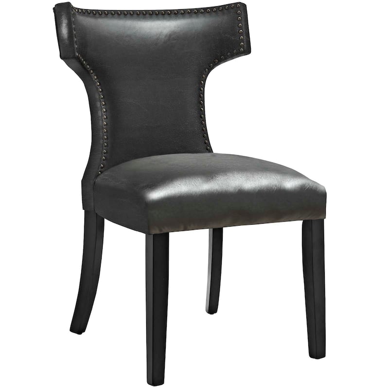 Carbon Loft Bronagh Curved Vinyl Dining Chair (Set of 2)