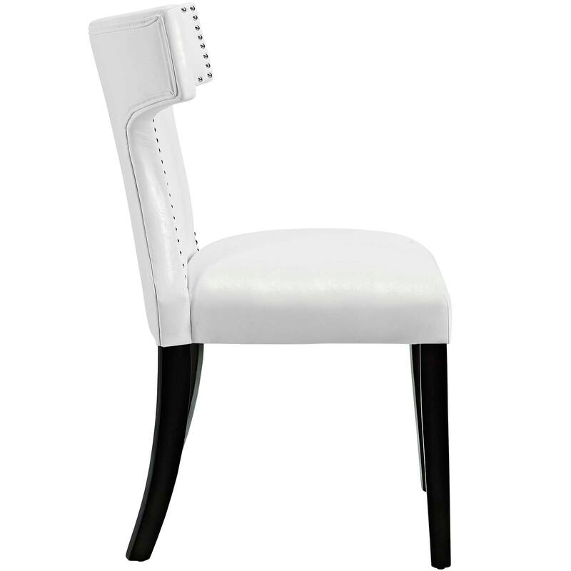 Carbon Loft Bronagh Curved Vinyl Dining Chair (Set of 2)