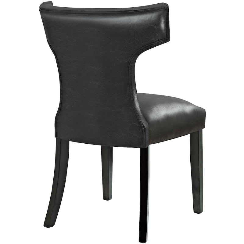 Carbon Loft Bronagh Curved Vinyl Dining Chair (Set of 2)
