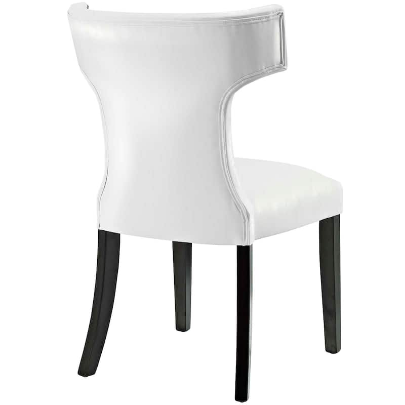 Carbon Loft Bronagh Curved Vinyl Dining Chair (Set of 2) - White