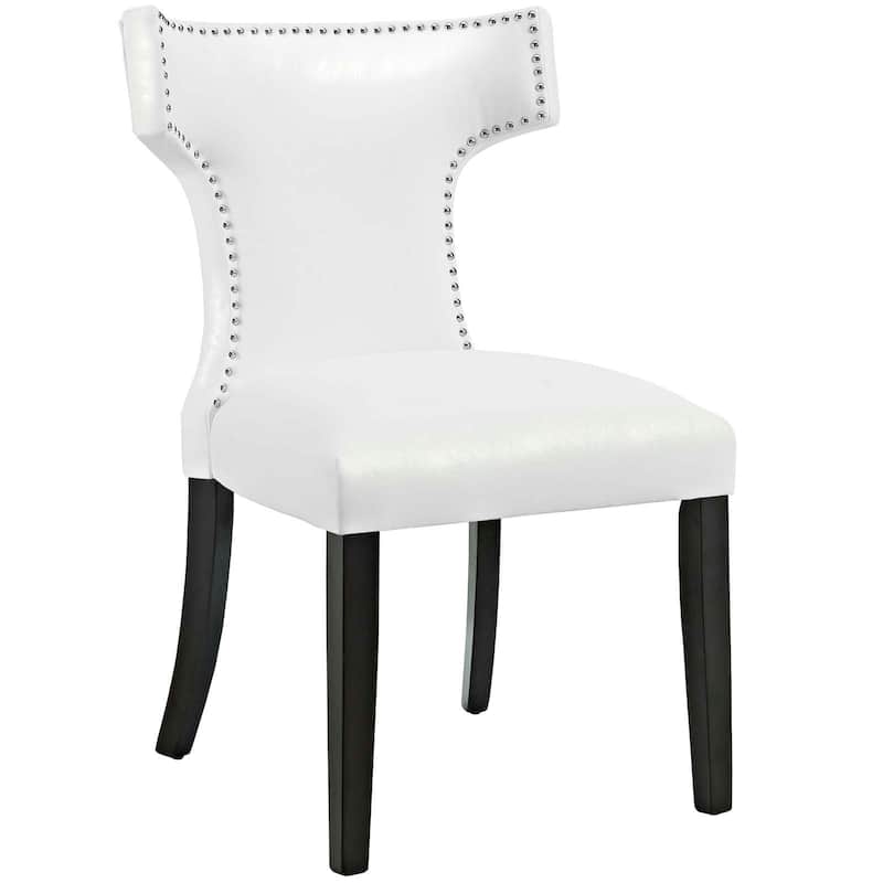 Carbon Loft Bronagh Curved Vinyl Dining Chair (Set of 2)