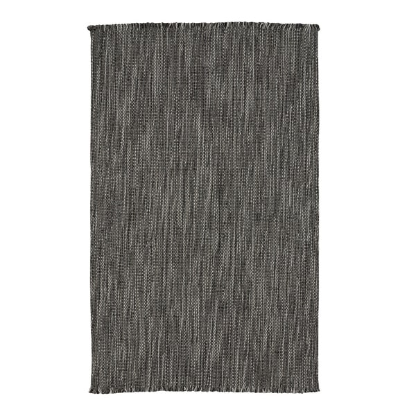 Coastal Grey Flat-Woven Vertical Stripe Rectangle Rug - 8' x 24"