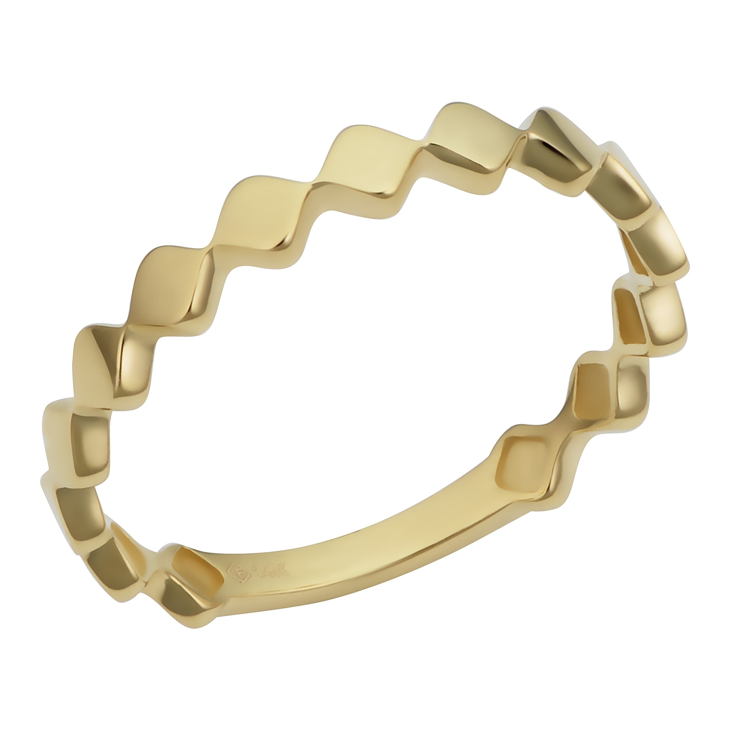 Au Naturale 14k Yellow Gold Geometric Shaped Ring Minimalist Jewelry for Women