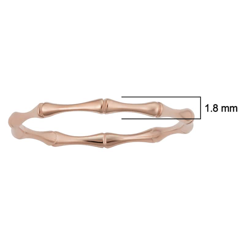 14k Yellow White or Rose Gold 1.8 millimeter Bamboo Ring Minimalist Jewelry