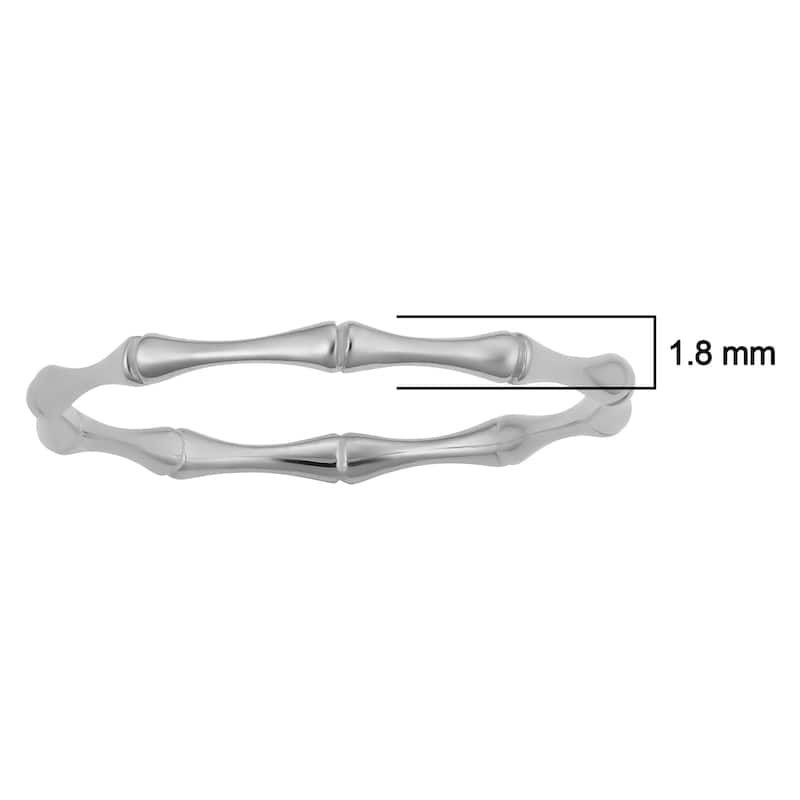 14k Yellow White or Rose Gold 1.8 millimeter Bamboo Ring Minimalist Jewelry