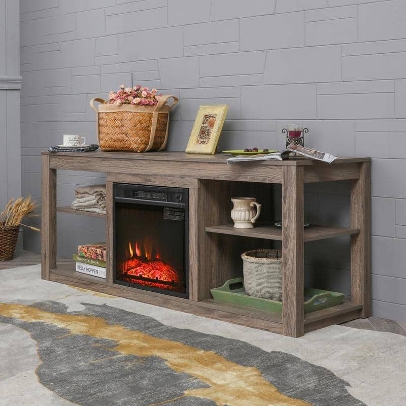 Carbon Loft LaFrancis TV Stand with Electric Fireplace