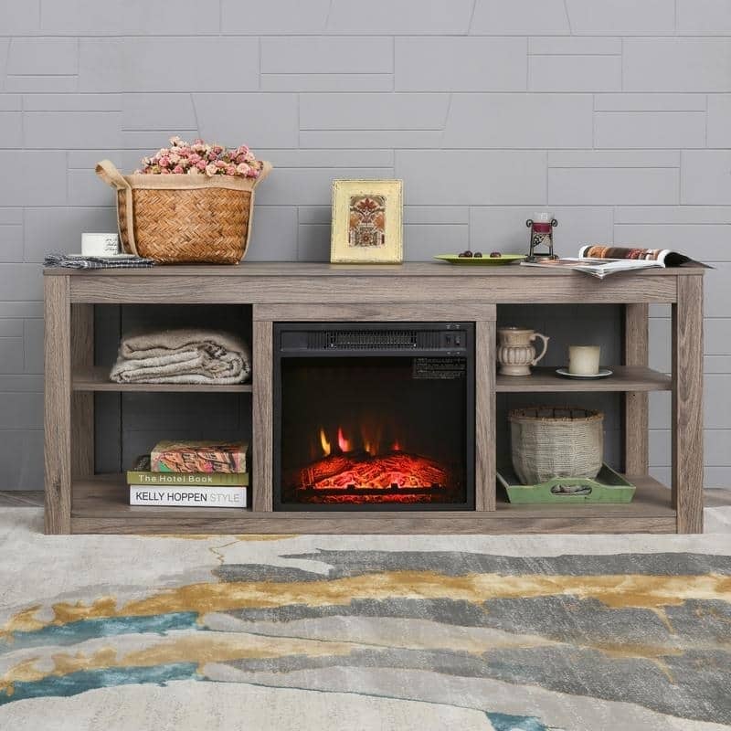 Carbon Loft LaFrancis TV Stand with Electric Fireplace