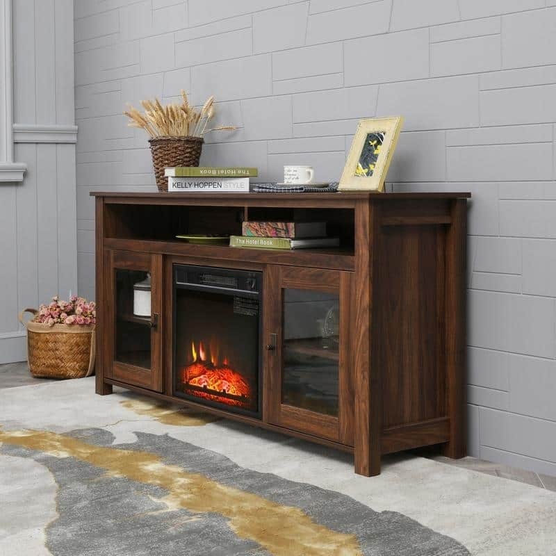 Carbon Loft LaFrancis TV Stand with Electric Fireplace