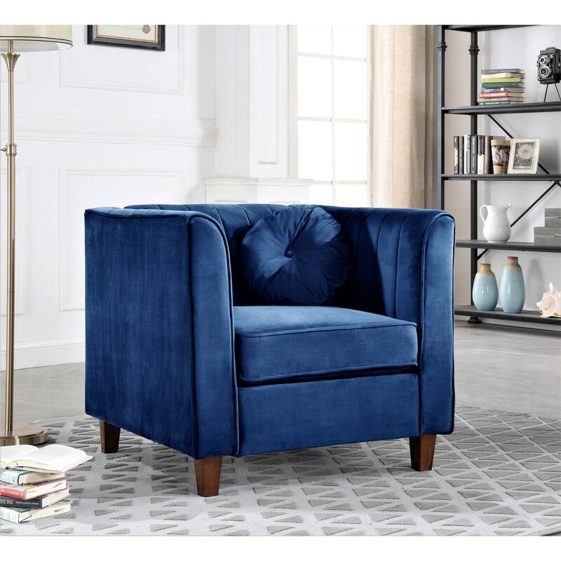 Arvilla velvet Kitts Classic Chesterfield Chair
