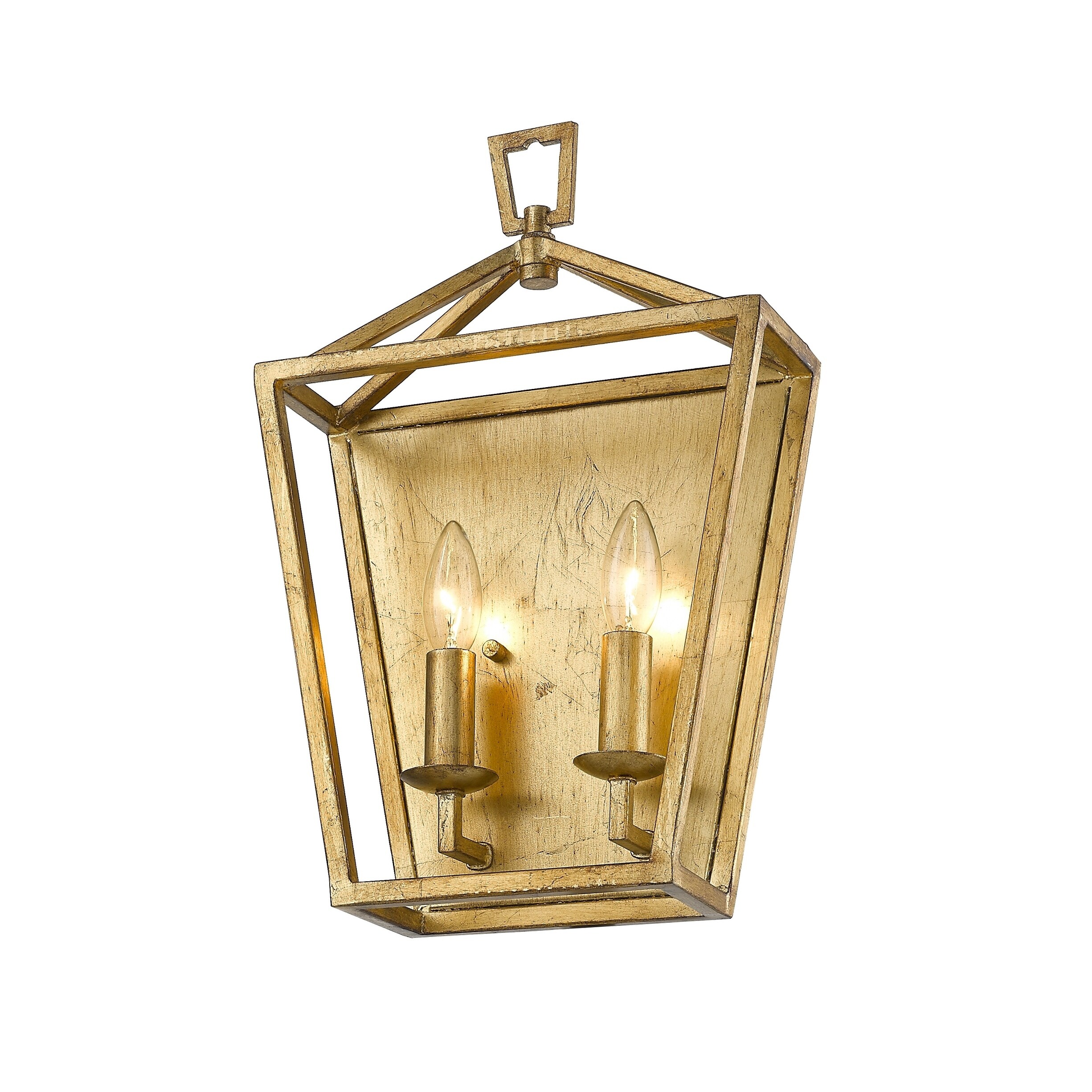 gold lantern sconce