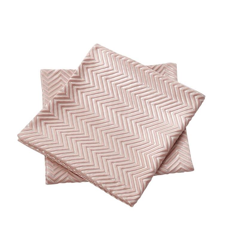 Hoorn Jacquard Valance and Pillow Sham 2-piece Set with Chevron Pattern