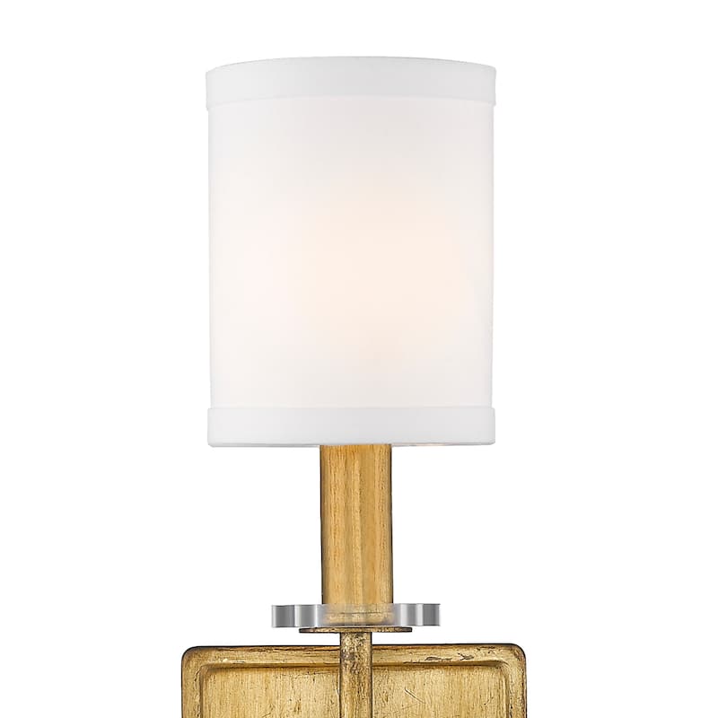 Dressy Glam 1-Light Wall Sconce with Modern Shade in Antique Gold