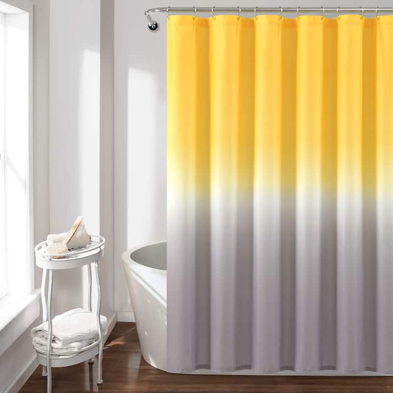 Lush Decor Umbre Fiesta Shower Curtain - Yellow