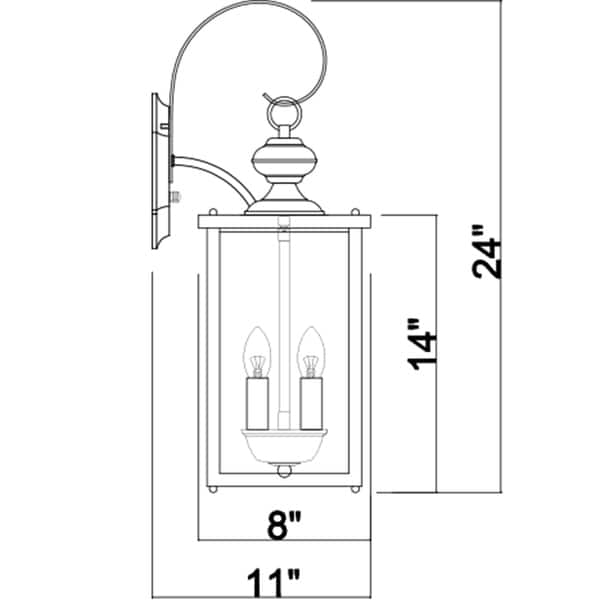 Nalu 3-Light Matte Black Wall Sconce