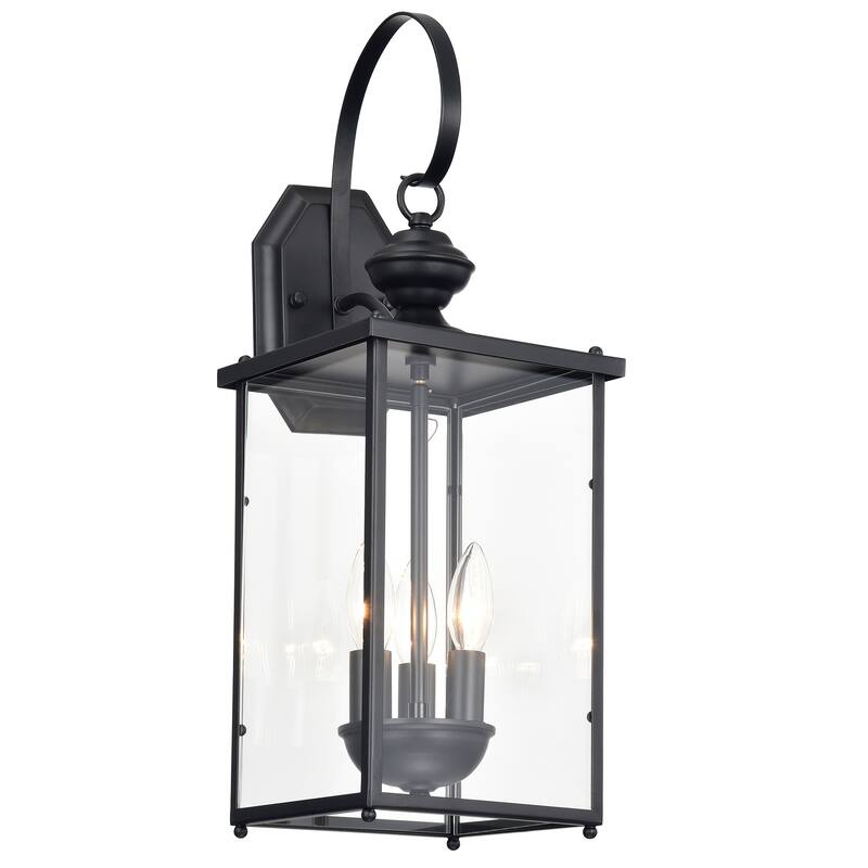 Nalu 3-Light Matte Black Wall Sconce