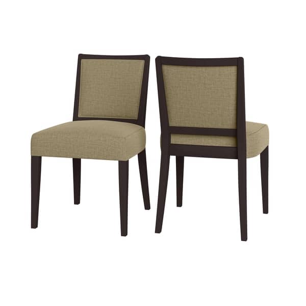 Copper Grove Olin Upholstered Espresso Finish Armless Dining Chairs