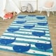 preview thumbnail 11 of 14, Mod-Tod Wonderful Whale Kids Rug 3'11" x 5'7" - Blue
