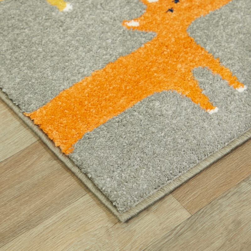 Mod-Tod Happy Fox Kids Area Rug