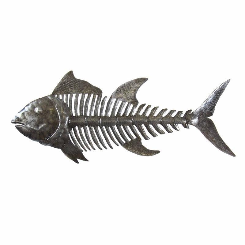 Porch & Den Bone Fish Recycled Metal Wall Art (Haiti)