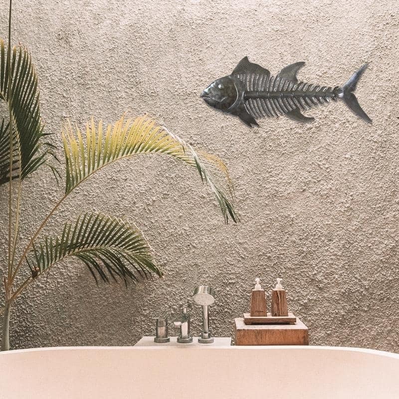 Porch & Den Bone Fish Recycled Metal Wall Art (Haiti)