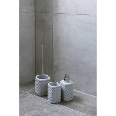 3-Piece Bathroom Accessories Set Differnz Waffle Gray