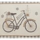 preview thumbnail 2 of 2, Plaid Pillow With Christmas Bicycle Design