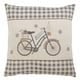 preview thumbnail 1 of 2, Plaid Pillow With Christmas Bicycle Design