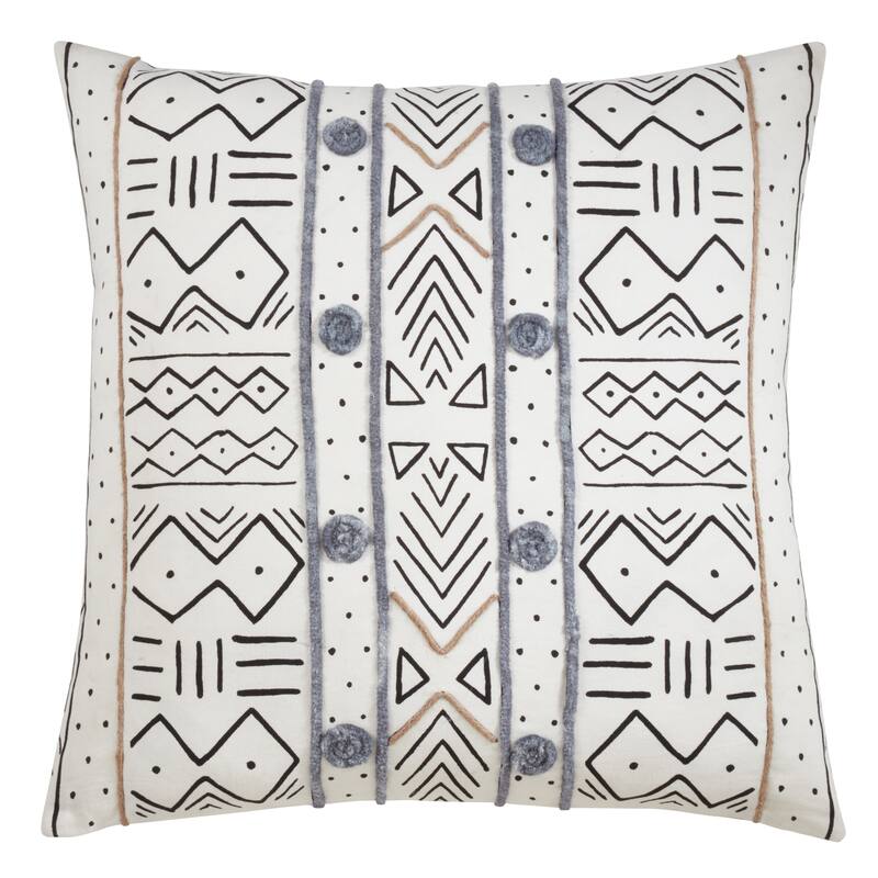 Mud Cloth Throw Pillow - 20 x 20 - Cover Only