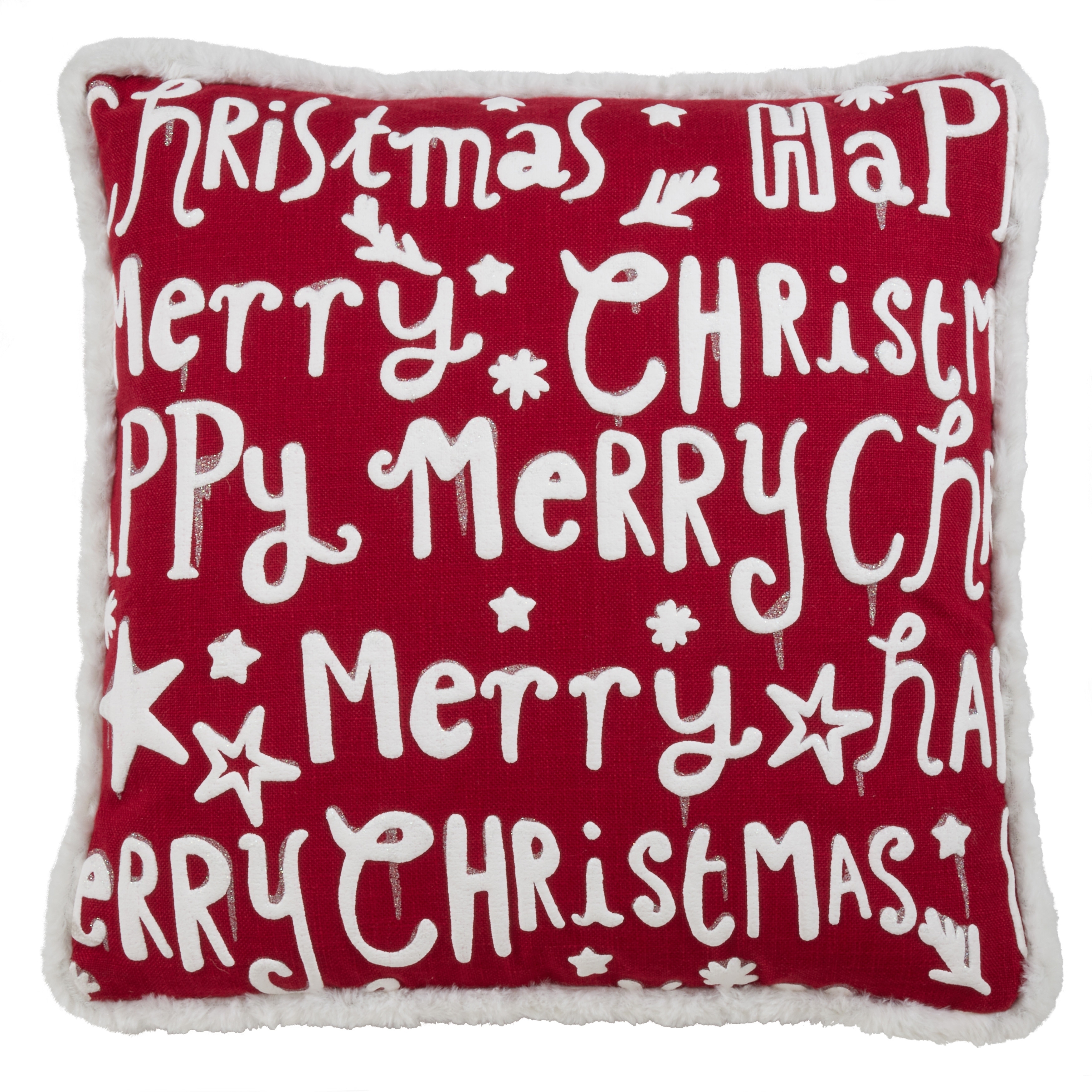Rita Christmas Holiday Applique Oversized Pillow with Insert - Bed Bath &  Beyond - 32385124
