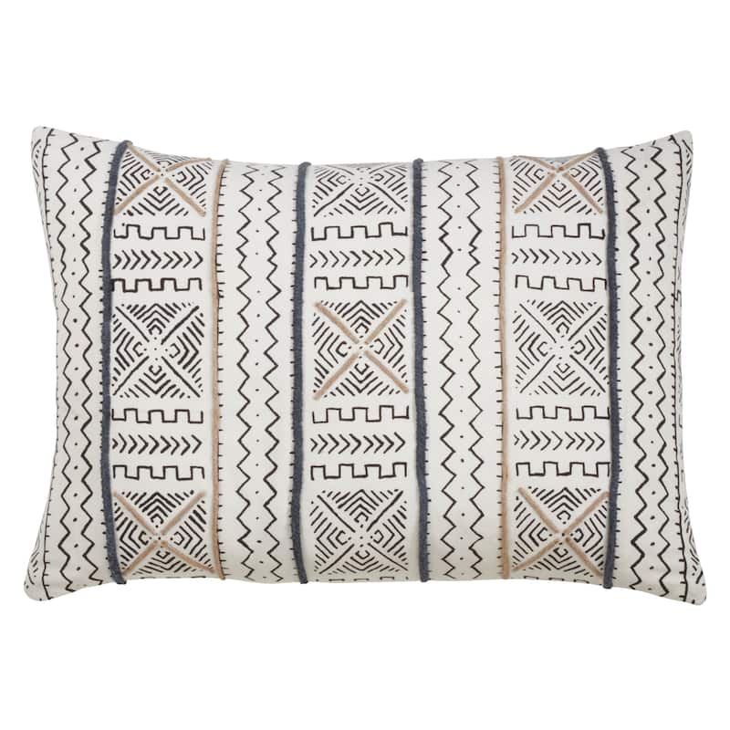 Mud Cloth Throw Pillow - 14 x 20 - Polyester