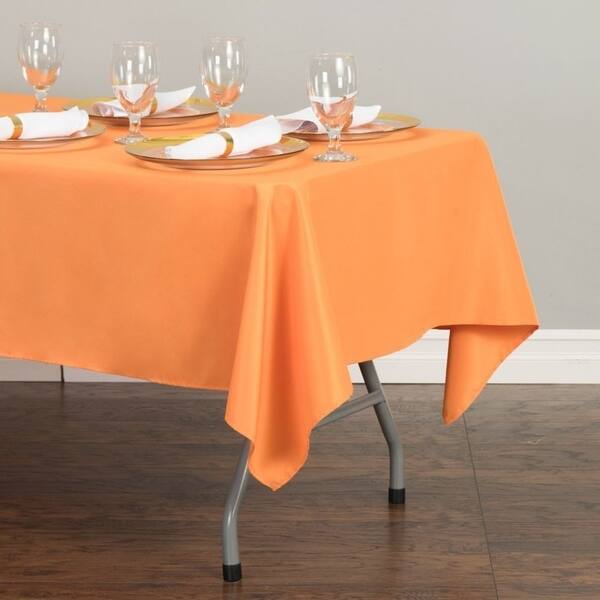 Polyester Rectangle Tablecloth 60" x 126" Orange