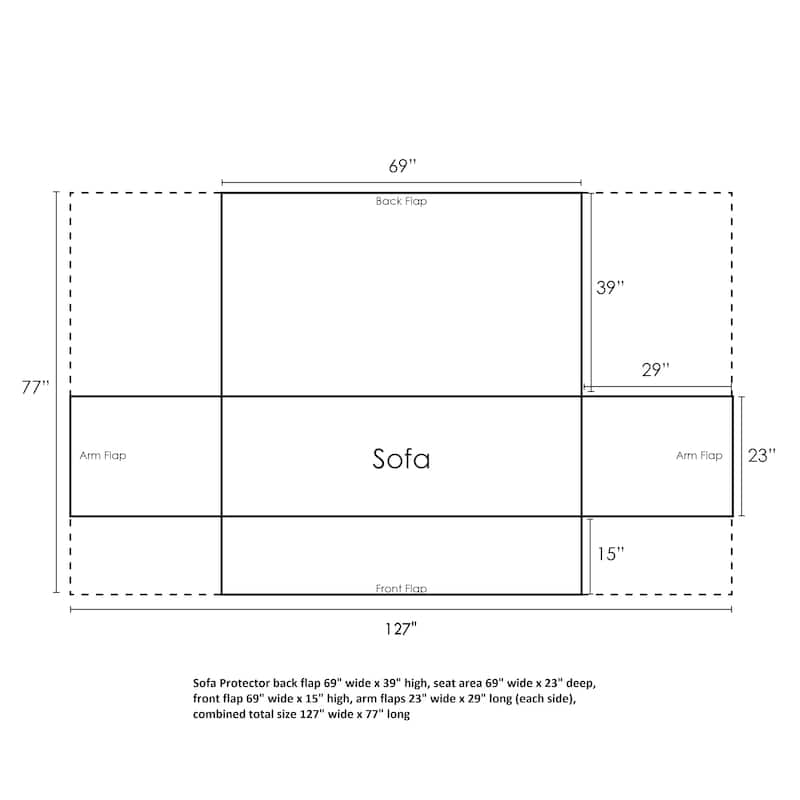 Porch & Den Gwinn Green Sofa Protector - Couch