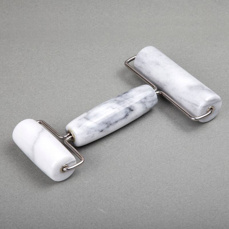 Creative Home White Marble Double Pastry Pie Roller