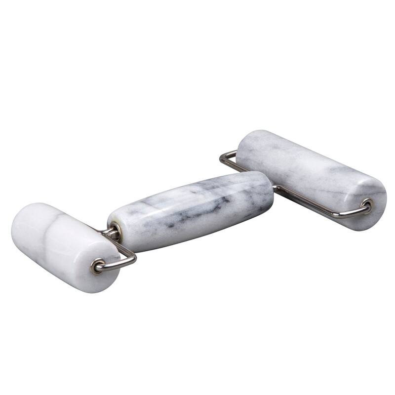 Creative Home White Marble Double Pastry Pie Roller