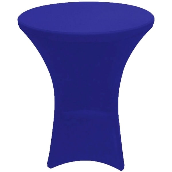 Cocktail Spandex Fitted Stretch Tablecloth 24" x 43" Royal Blue