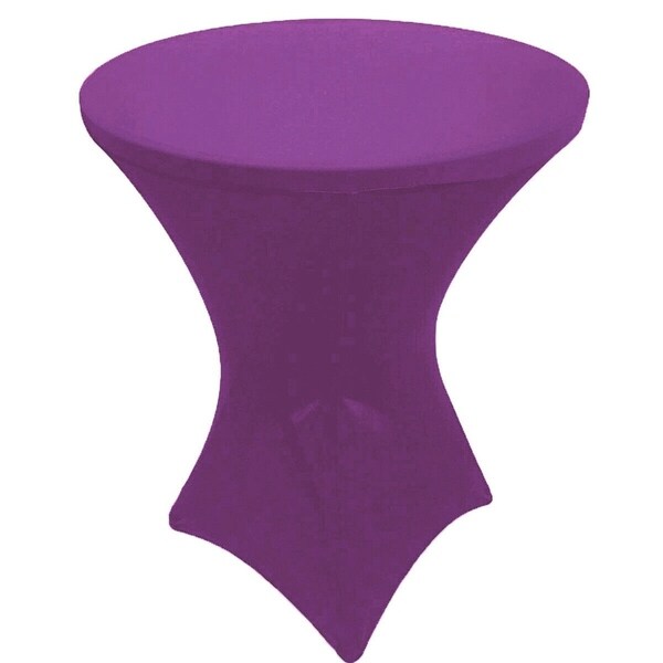 Cocktail Spandex Fitted Stretch Tablecloth 32" x 43" Purple