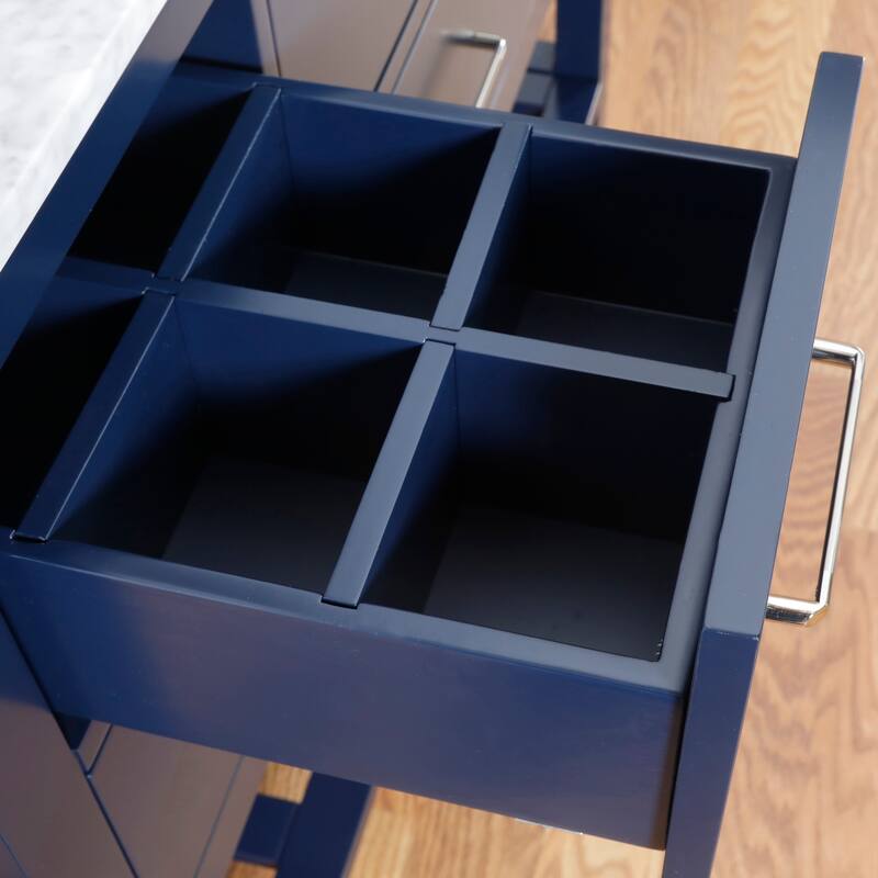 Santa Monica 36" Freestanding Vanity with Ceramic Top in Navy