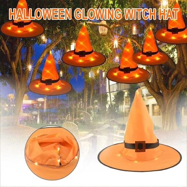 halloween witch hat lights