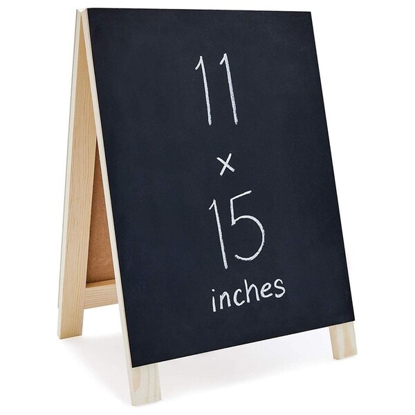 Chalkboard Easel Menu Board Sign for Cafe and Wedding Parties, 11 x 15"