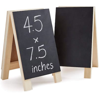 2-Pack Chalkboard Easel Menu Board Sign for Tabletop and Wedding Parties
