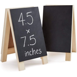 2-Pack Chalkboard Easel Menu Board Sign for Tabletop and Wedding ...