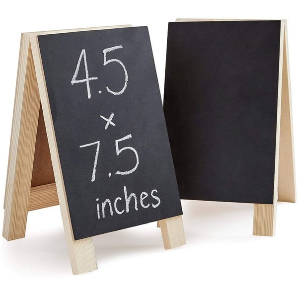 Juvale Double Sided Chalkboard Stand and Dry Erase Sign - Dual