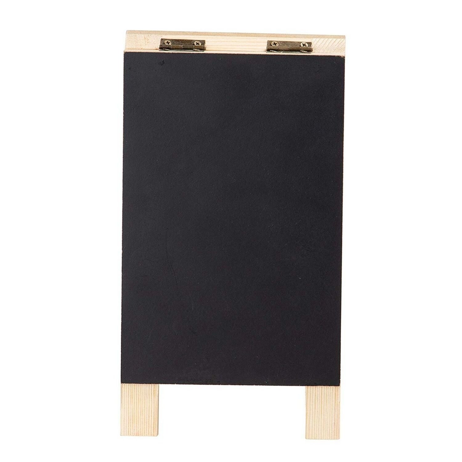 Juvale 2-Pack Chalkboard Easel Menu Board Sign for Tabletop and Wedding Parties, 4.5 x 7.5 Inches